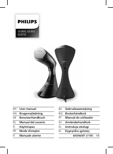 מדריך Philips GC810 מכשיר קיטור לבגדים