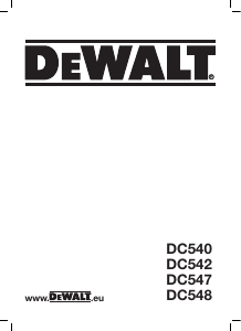 Bruksanvisning DeWalt DC540 Limpistol