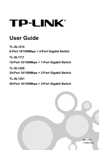 Manual TP-Link TL-SL1210 JetStream Switch