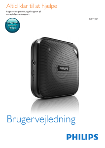 Brugsanvisning Philips BT2500W Højttaler