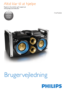 Brugsanvisning Philips FWP2000 Stereo sæt