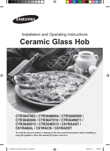 Manual Samsung CTR364T010 Hob