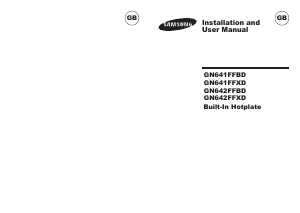 Manual Samsung GN642FFBD Hob