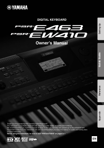 Manual Yamaha PSR-E463 Digital Keyboard