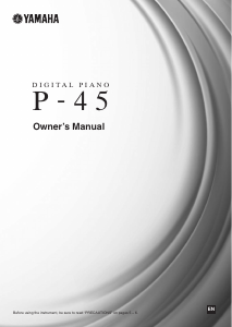 Manual Yamaha P-45 Digital Piano