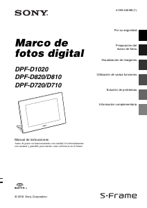 Manual de uso Sony DPF-D820 Marco digital