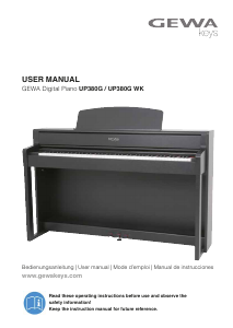 Manual GEWA UP 380G Digital Piano