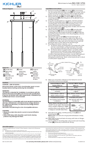 Handleiding Kichler 84315MBK Wayan Lamp