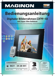 Bedienungsanleitung Maginon DPF-8 Digitaler bilderrahmen