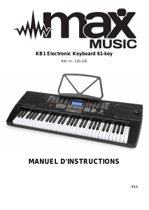 Mode d’emploi Max KN1 Clavier éléctronique