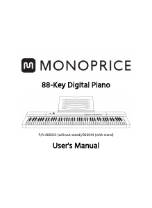 Manual Monoprice 600043 Digital Piano