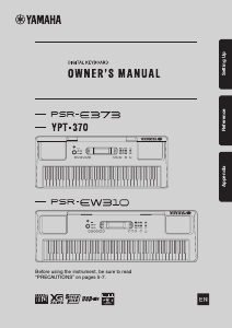 Handleiding Yamaha PSR-EW310 Keyboard