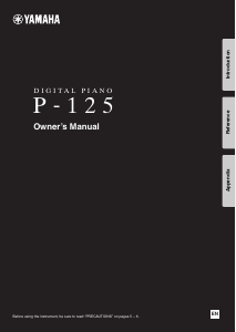 Manual Yamaha P-125 Digital Piano