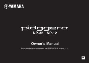 Manual Yamaha NP-32 Piaggero Digital Piano