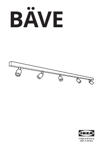 Bruksanvisning IKEA BAVE (5 spots) Lampa