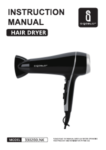 Manual Aigostar 330200LNK Hair Dryer