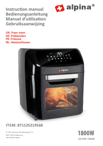 Bedienungsanleitung Alpina GLA-1006 Backofen