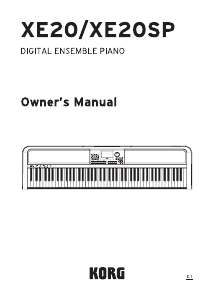 Manual Korg XE20 Digital Piano