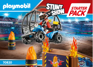Instrukcja Playmobil set 70820 Adventure Starter pack pokaz kaskaderski z quadem i płonącą rampą