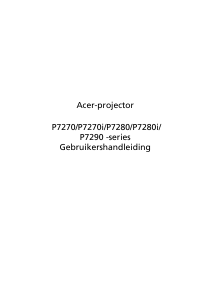 Handleiding Acer P7290 Beamer