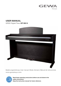 Handleiding GEWA DP 300 G Digitale piano