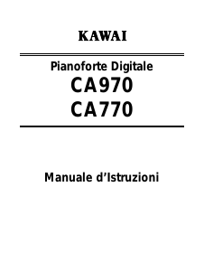 Manuale Kawai CA770 Pianoforte digitale