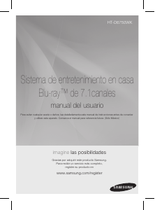 Manual de uso Samsung HT-D6750WK Sistema de home cinema