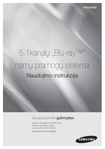 Vadovas Samsung HT-F6530W Namų kino sistema