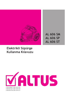 Kullanım kılavuzu Altus AL 606 SM Elektrikli süpürge