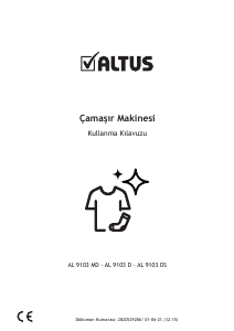 Kullanım kılavuzu Altus AL 9103 D Çamaşır makinesi