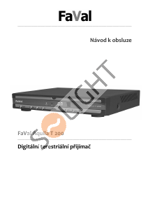 Manuál FaVal Aquila T 200 Digitální přijímač