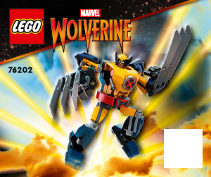 Kullanım kılavuzu Lego set 76202 Super Heroes Wolverine Robot Zırhı