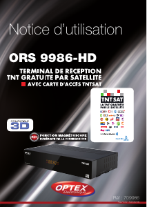 Mode d’emploi Optex ORS 9986-HD Récepteur numérique