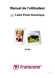 Mode d’emploi Transcend PF730 Cadre photo numérique