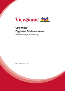 Bedienungsanleitung ViewSonic VFA770W Digitaler bilderrahmen