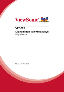 Käyttöohje ViewSonic VFD870 Digitaalinen valokuvakehys