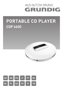 Kullanım kılavuzu Grundig CDP 6600 Disk oynatıcı