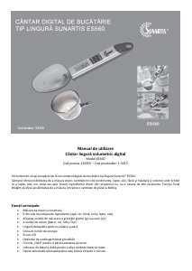 Manual Sunartis ES560 Cântar de bucătărie