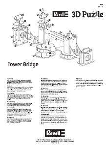 Bedienungsanleitung Revell 00116 Tower Bridge 3D-Puzzle