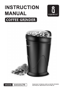 Manual Aigostar 300105CFR Moinho de café