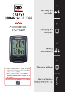 Handleiding Cateye CC-VT240W Urban Fietscomputer