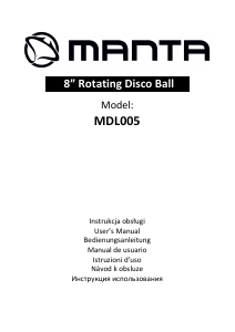 Manual Manta MDL005 Disco Ball