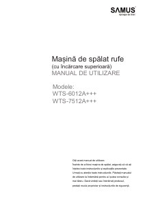 Manual Samus WTS-7512A+++ Mașină de spălat