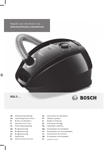Kullanım kılavuzu Bosch BGL3A110 Elektrikli süpürge