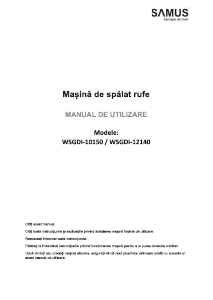 Manual Samus WSGDI-10150 Mașină de spălat