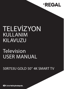 Kullanım kılavuzu Regal 50R753U GOLD LED televizyon