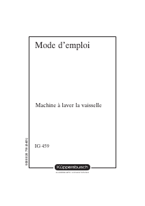 Mode d’emploi Küppersbusch IG 459 Lave-vaisselle