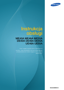 Instrukcja Samsung DE40A Monitor LCD