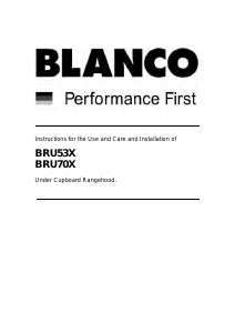 Manual Blanco BRU53X Cooker Hood