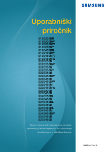 Priročnik Samsung S22E450MW LCD-zaslon